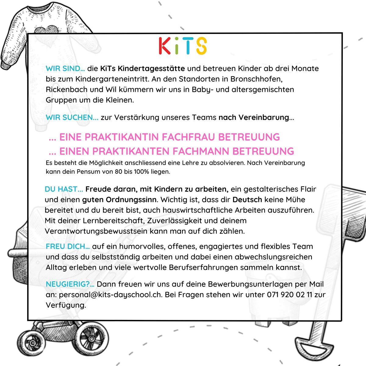 Praktikum Kinderbetreuung Kita, 80-100%, Bronschhofen SG