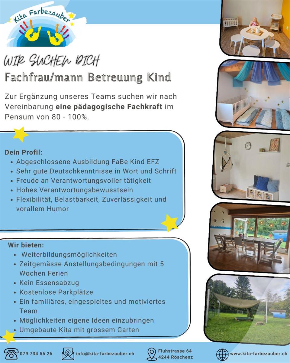 FaBe Kinder Stelle, 80-100%, Röschenz BL